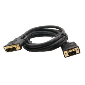 Cablu date monitor LCD DVI tata - VGA 15 pini (D-SUB) tata, lungime 3m